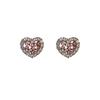 Pendientes de corazón robando, cariño, temperamento avanzado, pendientes de amor, pendientes de diamantes con destellos rosas de Corea, joyería con clip para la oreja, venta al por mayor