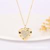 Zircon Love Beautiful Jewelry Pingente Colar Conjunto de Diamantes Bonito Doce Estilo Coreano Novo Presente Feminino Simples