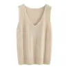Suéter de cuello en V para mujer 2025 tejido Andy terciopelo transfronterizo chaleco pullover nuevo camisola chaleco otoño al por mayor para mujer