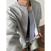 Sudadera con capucha casual para niños, nuevo modelo de otoño 2026, chaqueta cárdigan transpirable de manga larga, top gris versátil