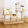 Estante para Flores para Repisa de Ventana de Madera Maciza, Soporte Decorativo Creativo para Suculentas, Estante de Almacenamiento Multinivel para Escritorio en Esquina de Balcón Interior