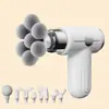Pistola de Fascia Multi-Cabezal Transfronteriza Masajeador Muscular de Tejido Profundo con 9 Cabezales de Masaje para Fitness en Casa Mini Uso en Hombros y Cuello