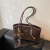 Bolsa Grande com Estampa de Leopardo para Mulheres 2026 Nova Outono e Inverno Versátil Bolsa de Ombro Elegante Bolsa de Mão Tote