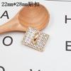 Nueva hebilla de amor metálica brillante accesorios para joyería diy hebilla metálica adhesiva materiales de accesorios hechos a mano