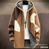 Elemento de patrón irregular nuevo transfronterizo impresión a todo color cárdigan con capucha y cremallera holgado para hombre chaqueta de algodón venir a la imagen DIY