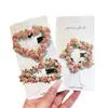 Pinza para el Cabello con Forma de Corazón Rosa para Mujer, Temporada Primavera y Verano, Pinza Lateral con Flores, Pinza Dulce Bb, Pasador Estilo Adulto, Accesorio para el Cabello