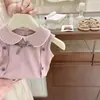 ¡Nuevo Bobo de Uva 2026! Conjunto de Verano para Niñas Estilo Coreano Chaleco con Cuello de Muñeca Top Pantalones Scimitar de Lunares