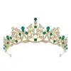 Accesorios para el Cabello Transfronterizos Corona Simple de Princesa Diadema de Pedrería Corona de Pasarela Galvanizada Diadema Suministro de Exportación Directa