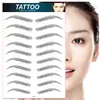Adesivos de Tatuagem para Sobrancelhas 6 Adesivos de Sobrancelha Ecológicos de Imitação Impermeáveis Naturais Artificiais Adesivos de Sobrancelha Feminina Conjunto Completo de Artefatos para Desenho de Sobrancelha Preguiçoso