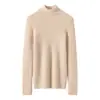 Suéter de Cachemira para Mujer BaiCaiRong 2026 Otoño/Invierno con Cuello Alto, Diseño Versátil, Capa Interior de Punto de Lana