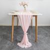 Caminho de Mesa Europeu de Chiffon Transfronteiriço Caminho de Mesa Simples de Cor Sólida Decoração de Mesa para Casamento em Hotel Fabricante Atacado