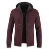 Explosiones de AliExpress otoño e invierno 2020 nuevo cárdigan para hombre con capucha, abrigo grueso de punto DL165