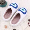 Pantuflas de Felpa de Estilo Nuevo Transfronterizas de Color Contrastante Originales, Pantuflas de Algodón para el Hogar, Pantuflas de Lana de Cordero Gruesas Antideslizantes de Otoño e Invierno
