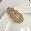 Grampo de Cabelo Sem Costura Cor Curry Feminino 2023 Novo Grampo Lateral para Franja de Meninas Presilha Bico de Pato Fofa Infantil Acessório de Cabeça