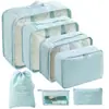 Conjunto de Armazenamento para Viagem Amazon Bolsa de Armazenamento para Viagem Conjunto de Oito Peças Bolsa de Armazenamento para Organização de Roupas de Viagem
