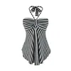 2026 Verano Nueva Moda Sexy Puro Deseo Hombros Descubiertos Cuello Halter Top Camisola Marca Estilo Halter