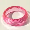 Pulsera Transparente de Resina Redonda Geométrica Colorida Transfronteriza Europea y Americana, Pulsera de Cristal Facetado de Moda de Color Degradado Personalizado