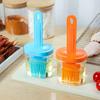 Pincel de óleo de silicone resistente a altas temperaturas, pincel de óleo para garrafa integrado com garrafa com tampa com base, para churrasco, assar, panqueca, pincelar óleo, pincel de óleo