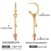 Wanxing Acero inoxidable chapado en oro de 18 quilates Zircón degradado Colgante Borla en forma de C desmontable Set de pendientes para mujer Venta al por mayor transfronteriza