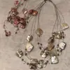 Colar Assimétrico de Múltiplas Camadas com Contas de Cristal Europeu e Americano e Conchas Estilo de Férias Personalizado Moda de Nicho Colar de Alta Qualidade para Mulheres