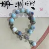 Suministro de fábrica pulsera antigua de cerámica doble pliegue pulsera de uso literario retro nuevo estilo chino viento frío dulce fresco doble uso