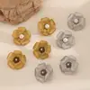 Brincos de Flor Estéreo de Aço Inoxidável Populares Brincos Estilosos Estilo Comutador Brincos de Aço Titânio que Não Desbotam Brinco