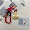 Insignia Corporativa Personalizada Logo Oro Puro 999 Bolsa de la Suerte Llavero Bolsa Colgante para Bolsa Transmisión en Vivo