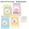 LB293 comércio exterior Bule Chá Festa Tempo flor chá xícara festa doces presente Kraft saco de papel adesivo