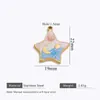 Série Xingyue Acessórios de Joias Coreanas DIY Pingente de Estrela com Óleo Gotejante de Aço Inoxidável Pulseira Colar Acessórios para Tiara