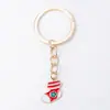 Serie Navideña Llavero de Aleación Colgante de Dibujos Animados de Papá Noel Reno Accesorios de Decoración DIY Regalo Venta al por Mayor