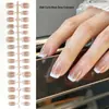 Unhas Wearable Estilo Curto de PMMA, Unhas Pré-Fabricadas, Produtos Acabados, Adesivos de Unha Atacado, Tiras Puras Feitas à Mão, Manicure Elegante, Removíveis