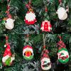Nuevas decoraciones navideñas de 16 piezas de madera Anciano sin rostro Rodolfo colgante decoración para árbol de Navidad colgante pequeño