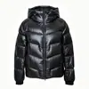Chaqueta corta de plumón cómoda, ligera y sin presión con 95% de plumón de ganso blanco, abrigo cálido unisex con capucha para invierno 086