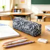 Estuche para Lápices Estudiante Estilo Nuevo Lazo Transfronterizo, Bolsa de Almacenamiento Pequeña Floral Simple, Organizador de Escritorio de Gran Capacidad para Papelería