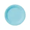 Plato de Papel Grueso Desechable de Color Sólido Transfronterizo, Vajilla para Mesa de Pastel, Fiesta de Cumpleaños, Diseños Redondos de Plato de Papel para Fiesta