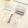 Planeador de hojas sueltas desmontable de doble broche de PVC coreano en stock, estilo ins, disponible en tamaños M5, A6, A7, A8, con cubierta transparente