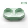 Tigela dupla para animais de estimação Macaron louça estilo simples tigela oval para animais de estimação tamanho pequeno tigela de água para gatos plástico atacado tigela para gatos