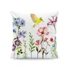 Amazon Cesta de Flores Estilo Pastoral Primavera e Verão Capa de Almofada Floral Almofada de Sofá Tulipa Capa de Almofada Curta de Pelúcia