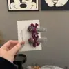Grampo de Cabelo de Pelúcia Doce Coração Coreano para Outono e Inverno Moda Menina Grampo de Cabelo Diário Clipe Lateral Acessório de Cabelo