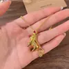 Collar de Moneda de Pony para Mujer, Artículo de Moda Popular Estilo Ins, Colgante del Año del Caballo, Cadena para Clavícula Versátil Exquisita de Alta Gama