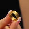Personalidade exagerada ins europeia e americana fundição de aço titânio indústria pesada uma variedade de anel da moda anel de dedo comida de ouro 18K banhado a aço titânio feminino