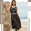 Nueva Cadena de Cintura Geométrica Tallada Retro para Mujer, Transfronteriza de Metal Elegante Versátil Estilo Occidental Clásico, Directo del Fabricante