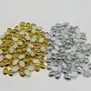 Contas Oval Meia-Redonda Imitação de Ouro, Contas Redondas Galvanizadas a UV, Contas Douradas, Acessórios para Joias Artesanais DIY, Acessórios para Sapatos e Roupas, Contas em Formato de Coque