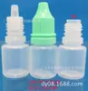 Tampa de seguro descartável frasco conta-gotas translúcido de 7ml frasco de reagente frasco de colírio plástico pequeno frasco secundário para líquido de medicamento