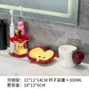 Estante de Almacenamiento para Cepillo de Dientes Eléctrico de Cerámica Apple Lavabo del Baño Tocador Pasta de Dientes Base para Cepillo de Dientes Flor de Seda