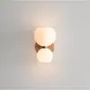 Lâmpada de Parede Decorativa Dupla de Vidro Nórdica para Parede de Fundo de TV de Sala de Estar e Quarto Lâmpada de Parede Decorativa Dupla de Vidro Nórdica Lâmpada de Arte Moderna Simples