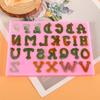 DIY26 Letra Ponto de Exclamação Ponto de Interrogação Pingente de Joia Molde de Gotejamento de Gel Inglês Estéreo Molde de Silicone para Biscoito de Açúcar