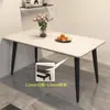 Mesa de Comedor de Losa de Roca y Juego de Sillas Mesa de Comedor Hogar Apartamento Pequeño Lujo Ligero Sala de Estar Mesa de Comedor Rectangular Moderna Mármol Minimalista