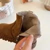 Zapatos para Niña Botines Cortos tipo Martin 2026 Nuevo Estilo Zapatos de Algodón con Felpa Otoño e Invierno Botas de Nieve para Bebé Botas de Piel