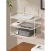 Soporte para Router Almacenamiento para Módem Óptico Decodificador de TV Gabinete con Disipación de Calor Estante de Almacenamiento de Escritorio Enchufe Soporte para Control Remoto